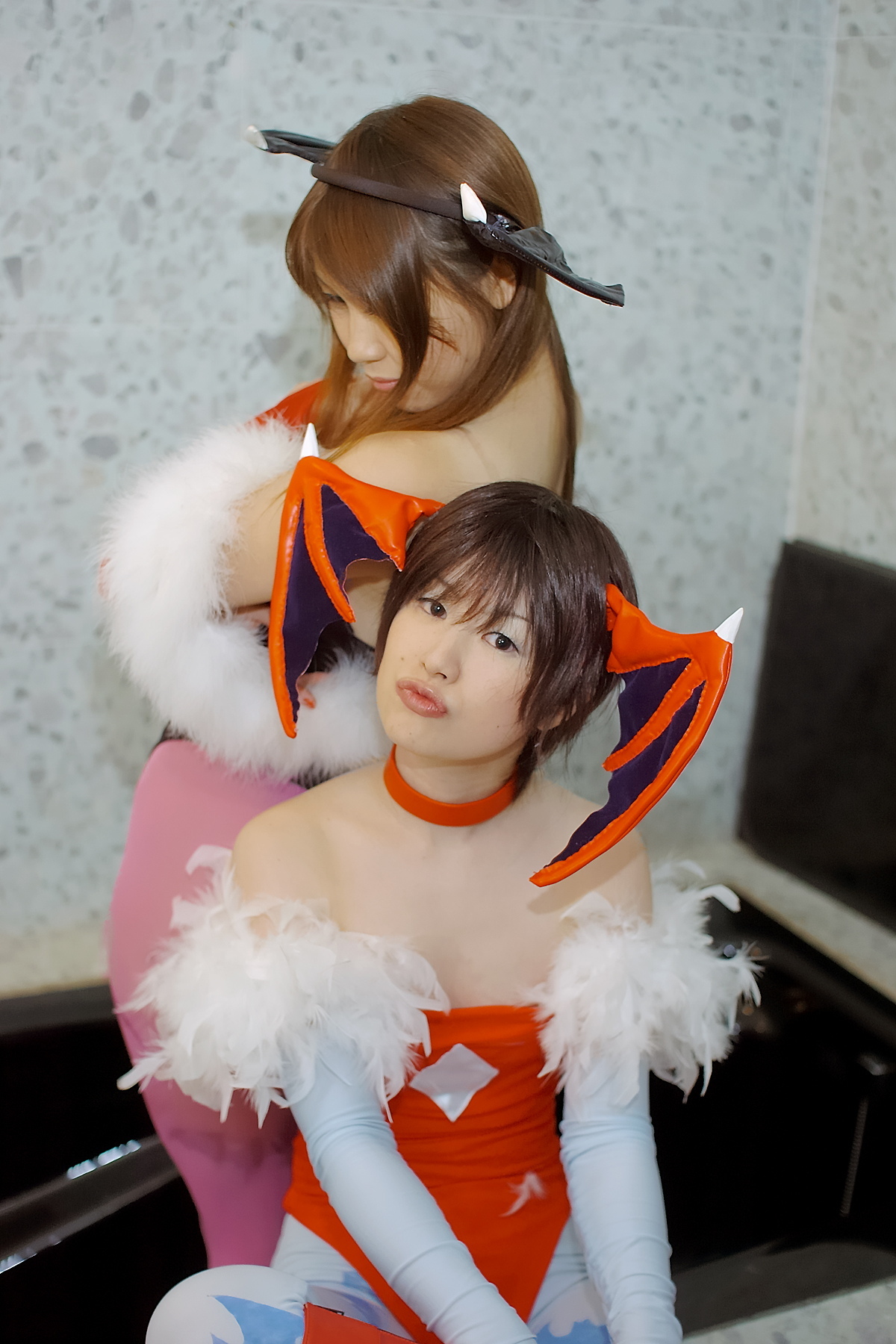 [Cosplay] 2013.04.08 Hot Lilith and Morrigan sexy Cosplay